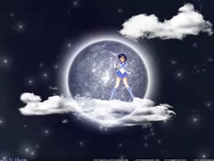Sailor Mercury On The Planet Mercury Wallpaper