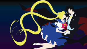 Sailor Moon And Tuxedo Mask Art Wallpaper
