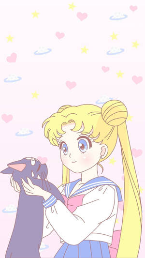 Sailor Moon Luna Cute Tablet Wallpaper