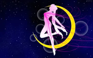 Sailor Moon Pink Silhouette Wallpaper
