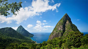 Saint Lucia Piton Mountains Wallpaper