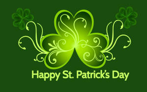 Saint Patrick’s Day On Solid Green Background Wallpaper