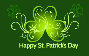 Saint Patrick’s Day On Solid Green Background Wallpaper