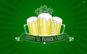 Saint Patrick’s Day With Beer Glasses Wallpaper