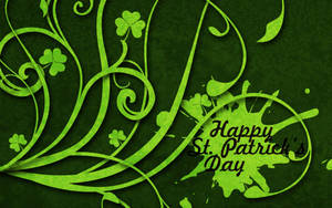 Saint Patrick’s Day With Green Paint Splatter Wallpaper