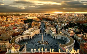 Saint Peter Square Rome Wallpaper