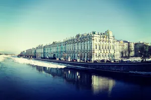 Saint Petersburg, Hermitage, Waterfront Wallpaper