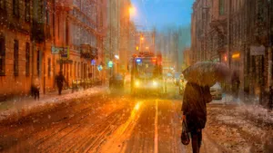 Saint Petersburg On A Rainy Day Wallpaper