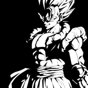 Saiyan Prince Vegeta In Black & White Wallpaper