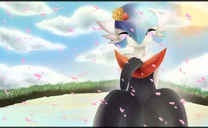 Sakura Flowers Gardevoir Wallpaper