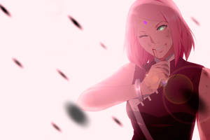 Sakura Haruno With Bleeding Wounds Wallpaper