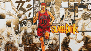 Sakuragi Of Slam Dunk Manga Panel Wallpaper