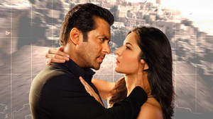 Salman Khan Bharat Katrina Kaif Caressing Hd Wallpaper