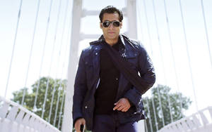 Salman Khan On A Bridge Hd Wallpaper