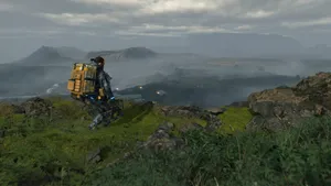Sam On A Hill Death Stranding Wallpaper