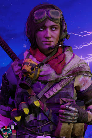 Samantha Maxis As The Fierce Operator In Zombie Mode Wallpaper
