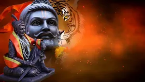 Sambhaji Maharaj Statue And Art Wallpaper