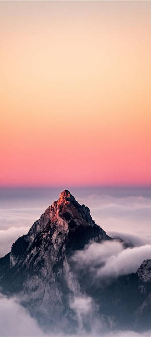 Samsung A71 Mountain Summit Wallpaper