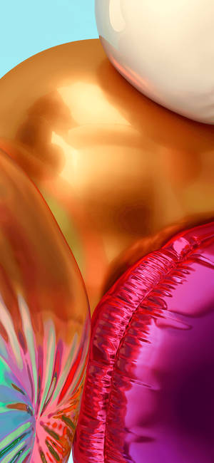 Samsung A71 Shiny Balloons Wallpaper