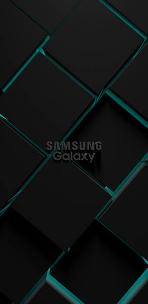 Samsung Galaxy 4k Logo Black Cubic Shapes Wallpaper