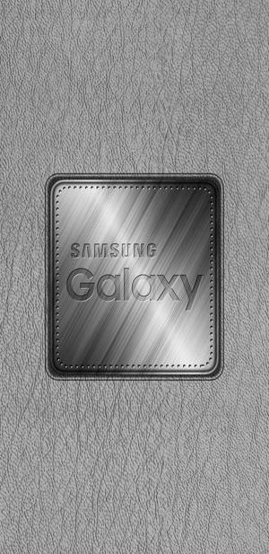 Samsung Galaxy Silver Leather Texture Wallpaper