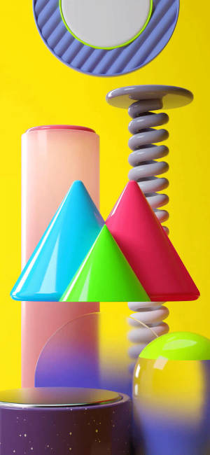 Samsung M21 Colorful Objects Wallpaper