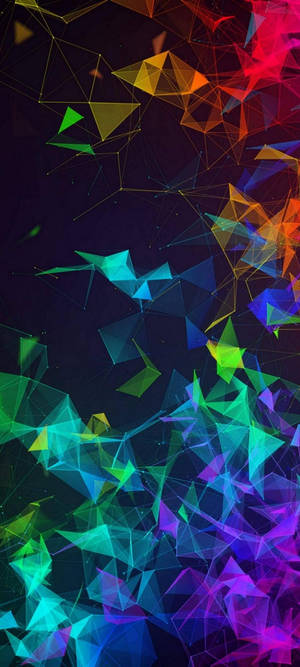 Samsung S21 Ultra Colorful Triangles Wallpaper