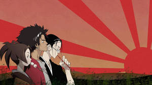 Samurai Champloo Heroes In Red Sun Wallpaper