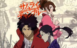 Samurai Champloo Heroes With Title Wallpaper