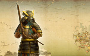 Samurai In Shogun 2 Holding Rifle Wallpaper