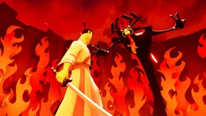 Samurai Jack Vs Aku Without Logo Wallpaper