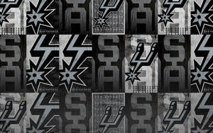 San Antonio Spurs Logo Pattern Wallpaper