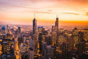 San Franciso Downtown Buildings At Sunrise Wallpaper