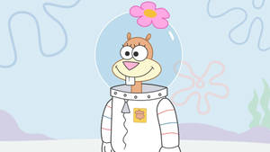 Sandy Cheeks With Suit Smiling Wallpaper