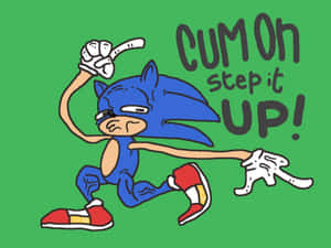 Sanic, Blue Streak Speeding By Wallpaper