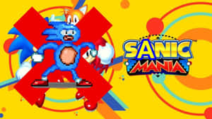 Sanic, The Fast And Quirky Hedgehog In Action Wallpaper