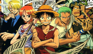 Sanji Nami Luffy Zoro Usopp Art Cover Desktop Wallpaper