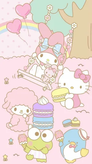 Sanrio Best Friends At The Park Wallpaper