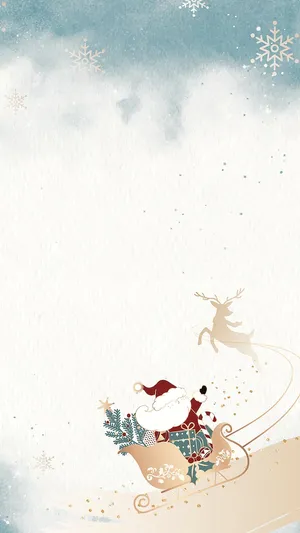 Santa At Work For Instagram Stories Wallpaper