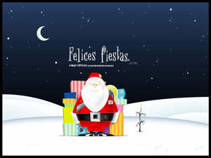 Santa Claus Greeting Happy New Year Wallpaper