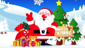 Santa Claus Merry X-mas Wallpaper