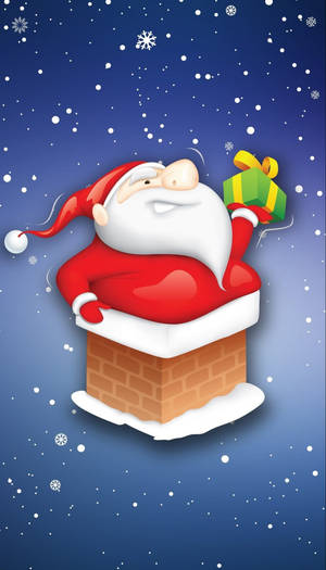 Santa Claus Winter Iphone Wallpaper