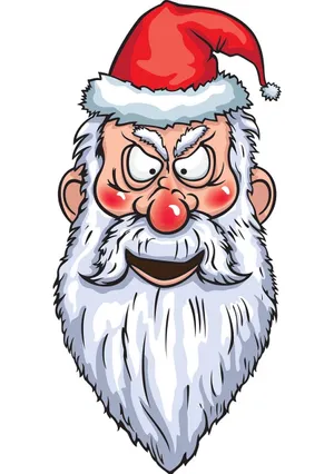 Santa's Evil Smile Face Wallpaper