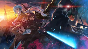 Sao Characters With Weapons Wallpaper