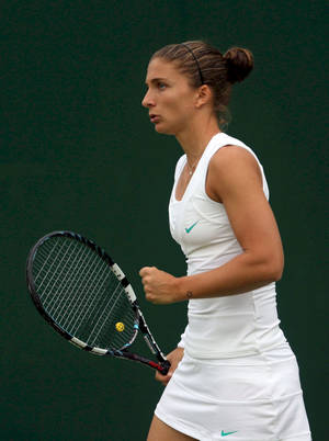 Sara Errani Celebrates With A Subtle Fist Pump Wallpaper