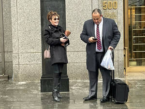 Sarah Palin Discussing Legal Matters With Her Attorney Wallpaper