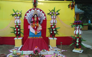 Saraswati Altar Wallpaper