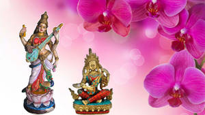 Saraswati Figurines Wallpaper