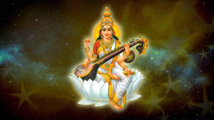 Saraswati Mata Hindu Goddess Wallpaper