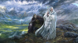 Saruman And Gríma Wormtongue Lotr Wallpaper